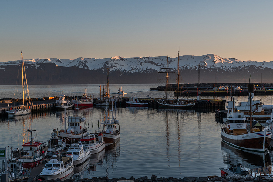 Michael Ryno Husavik at Sunset